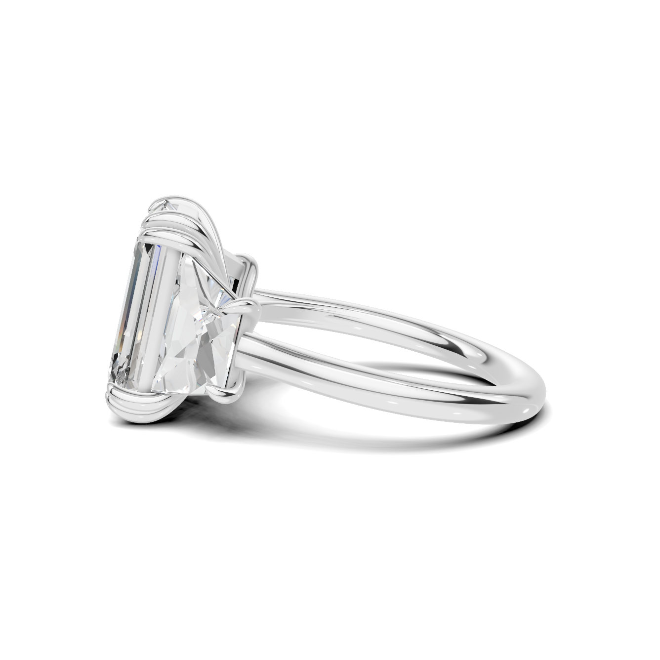 Elegant Trapezoid Accent Ring