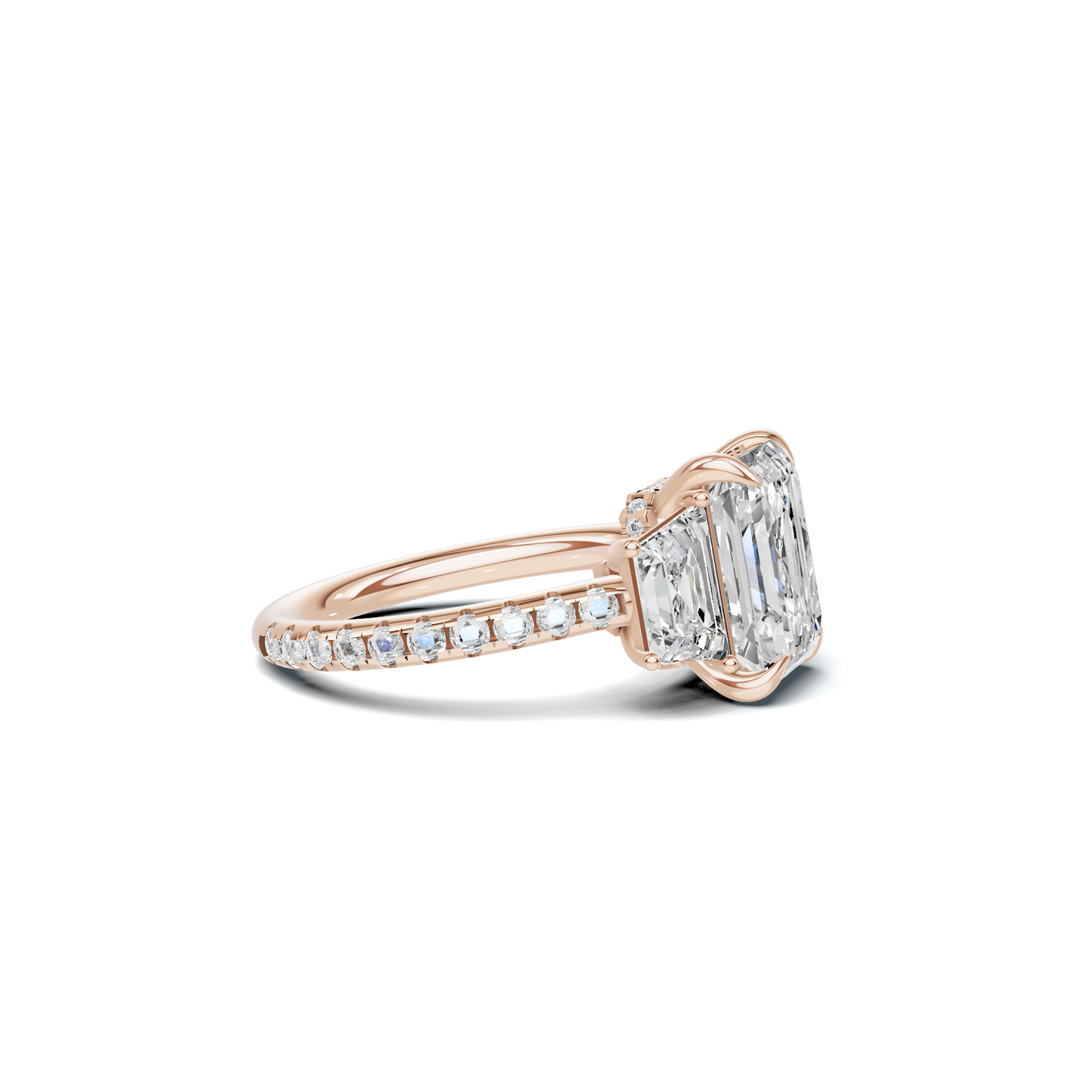 Exquisite Three Stone Ring