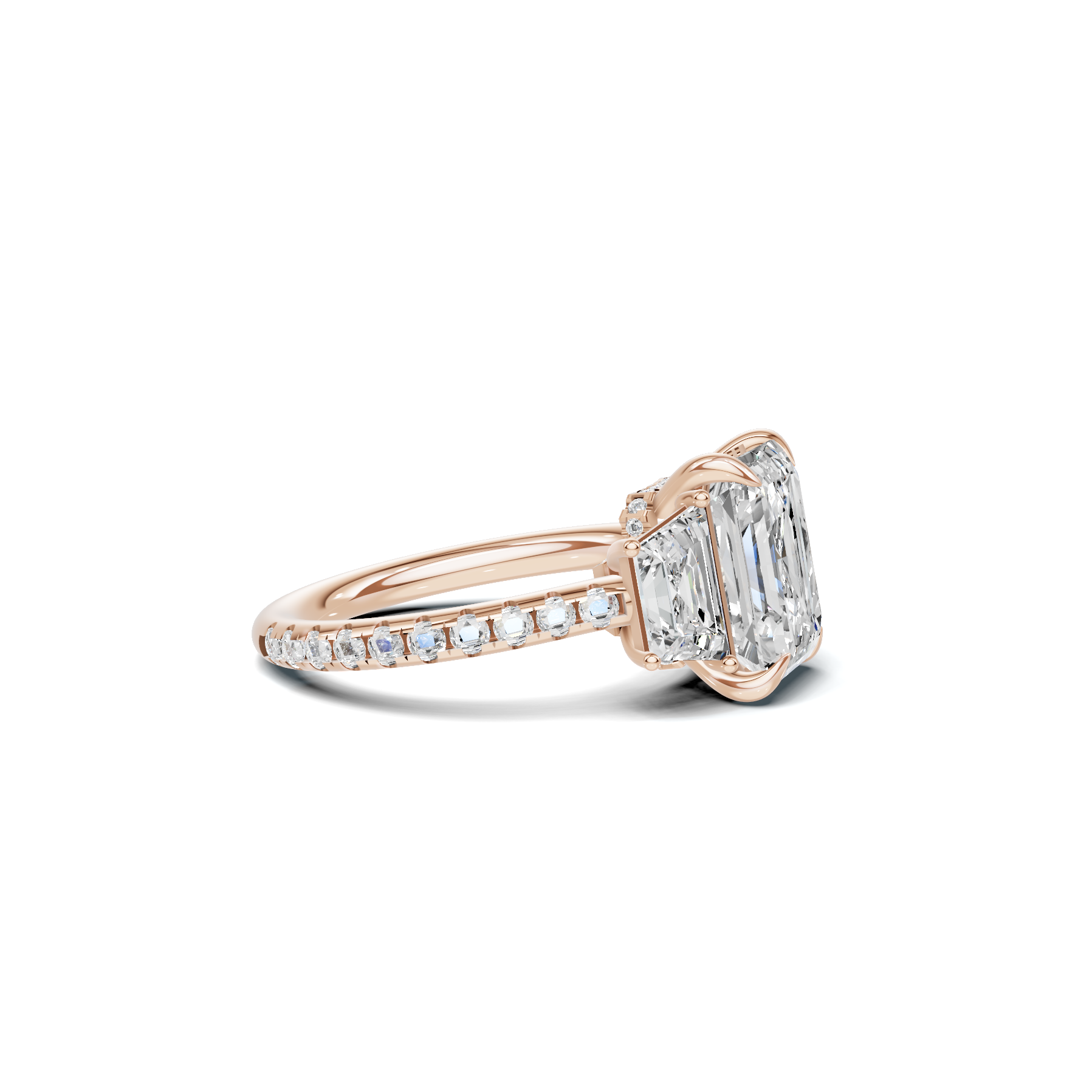 Exquisite Three Stone Ring