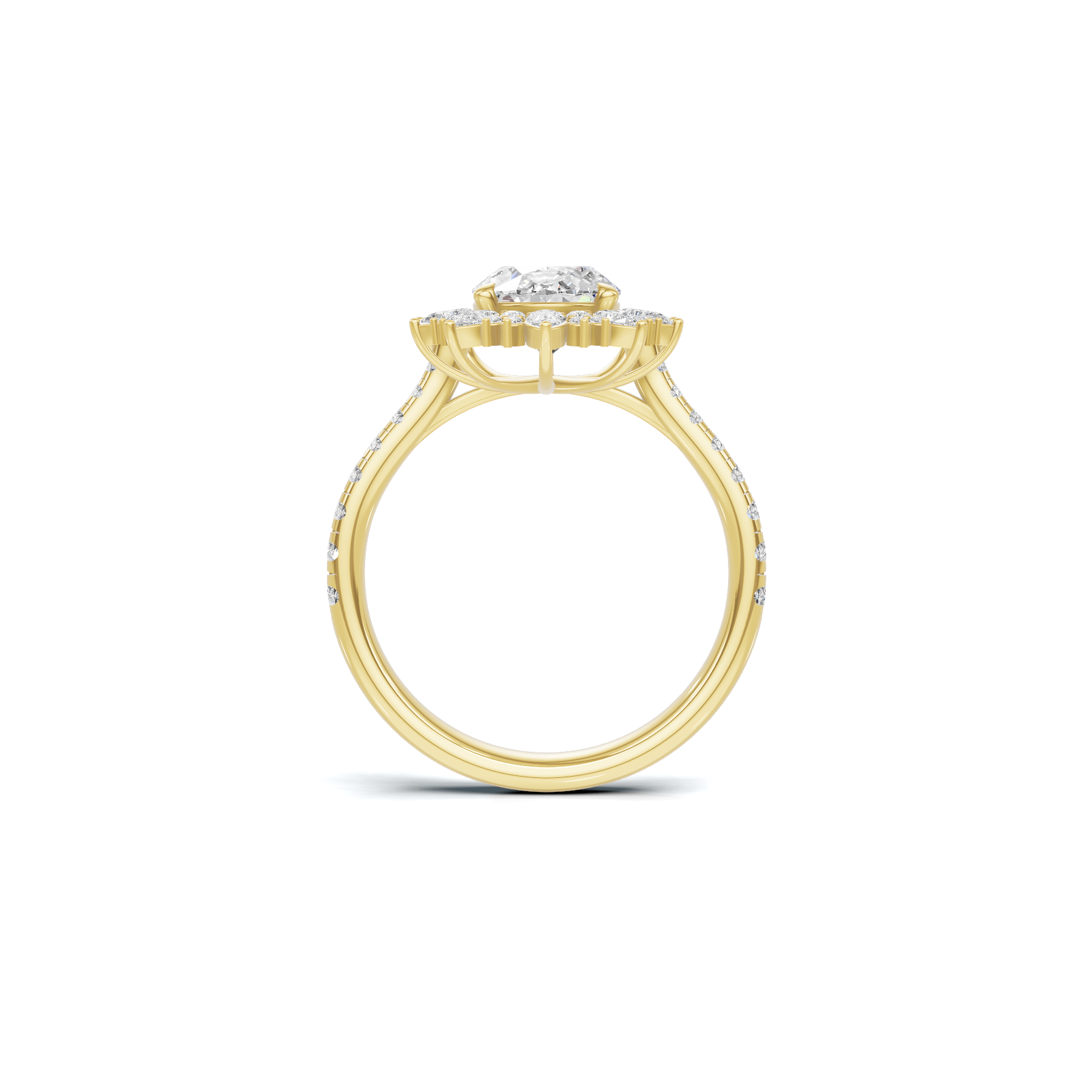 Exquisite Three Stone Ring