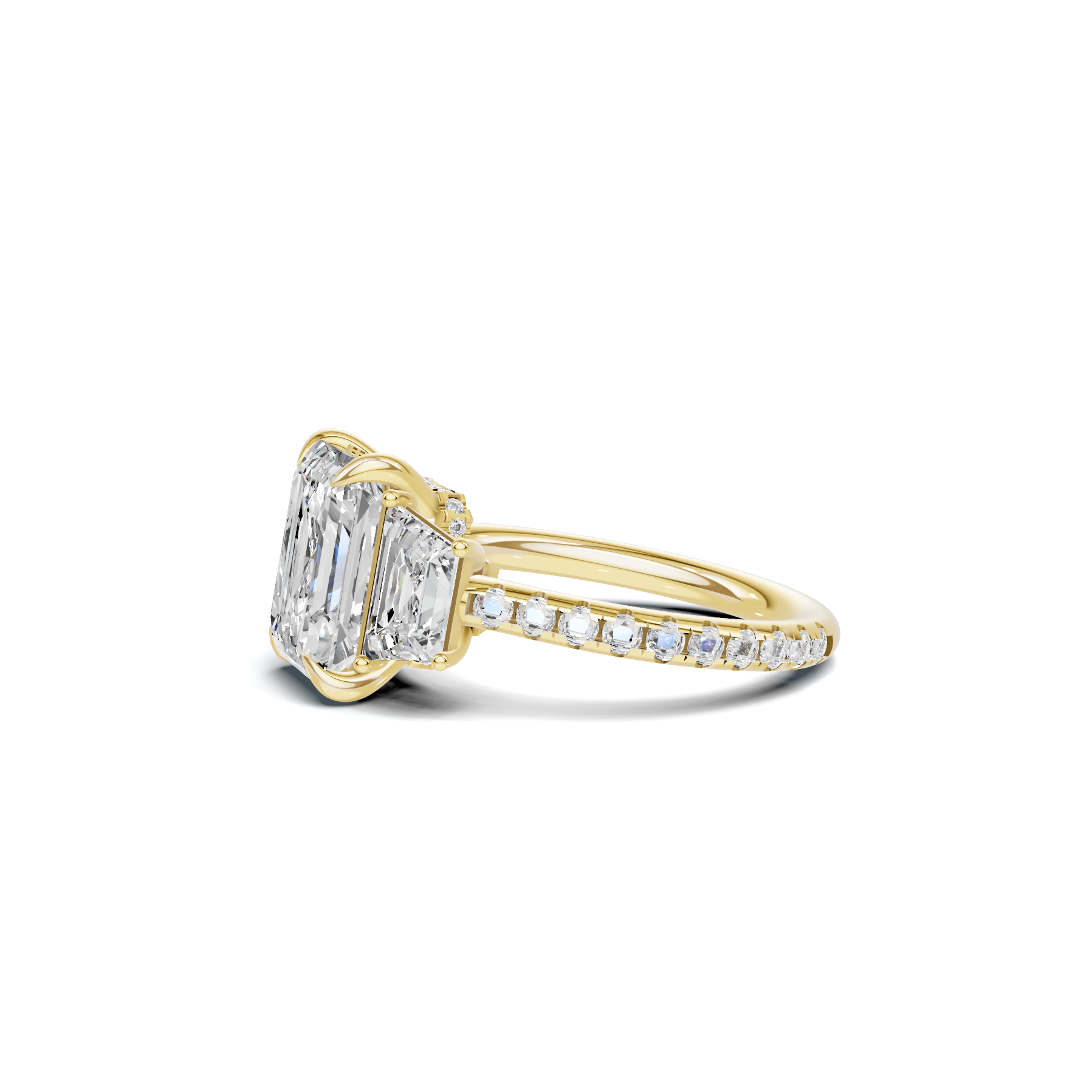 Exquisite Three Stone Ring