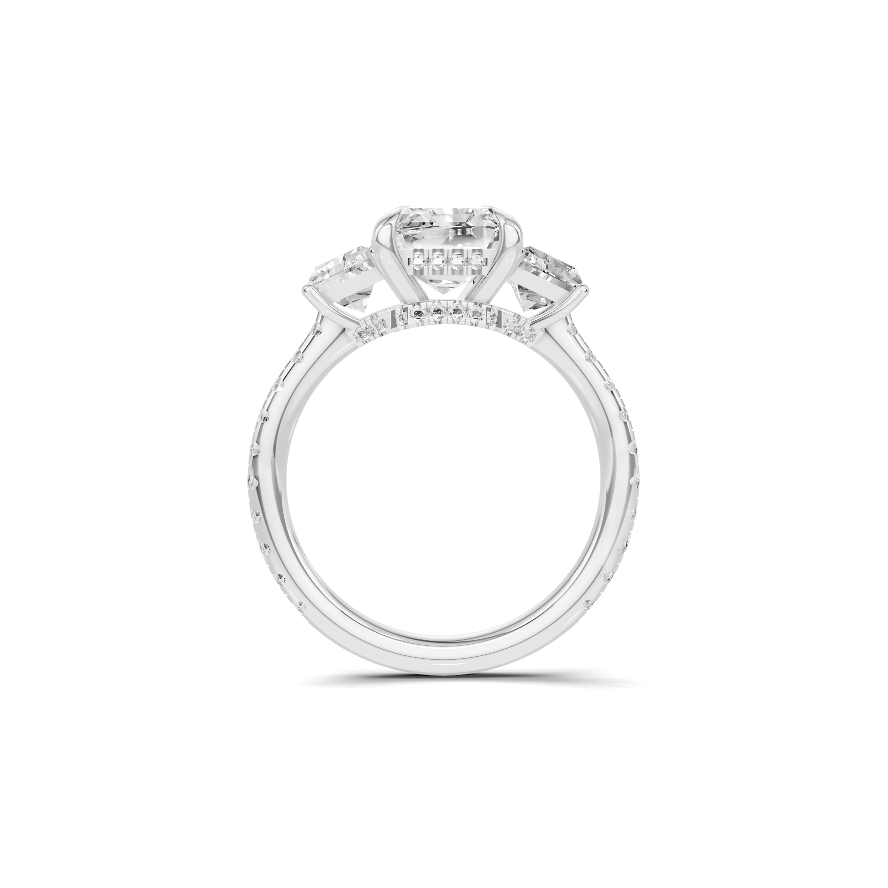 Exquisite Three Stone Ring