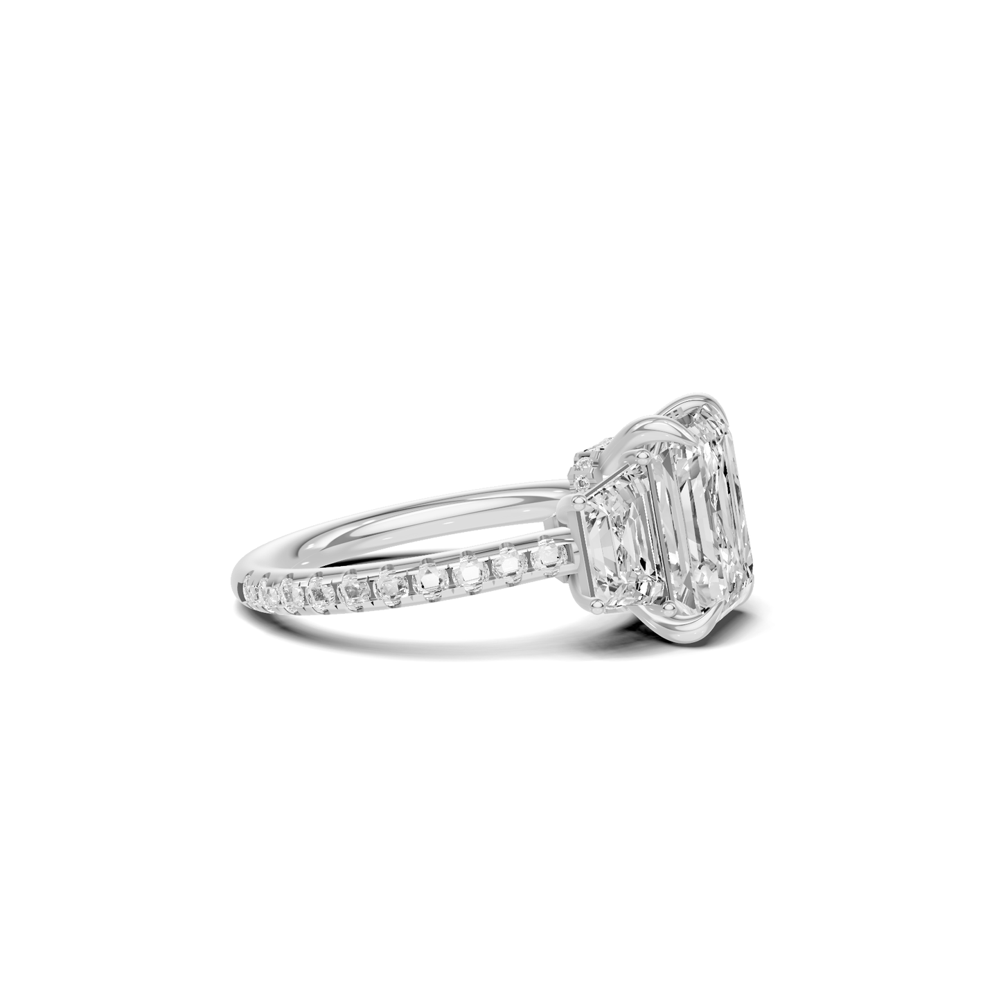 Exquisite Three Stone Ring