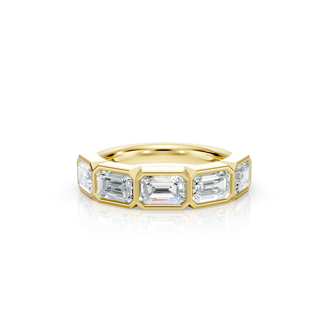 Five Stone Bezel Ring