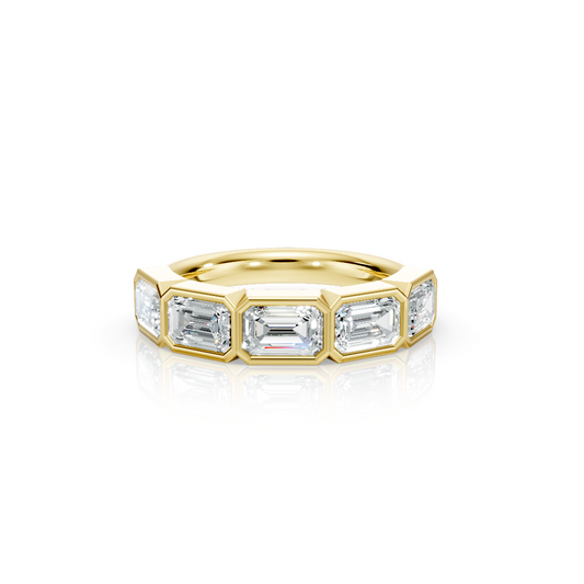 Five Stone Bezel Ring