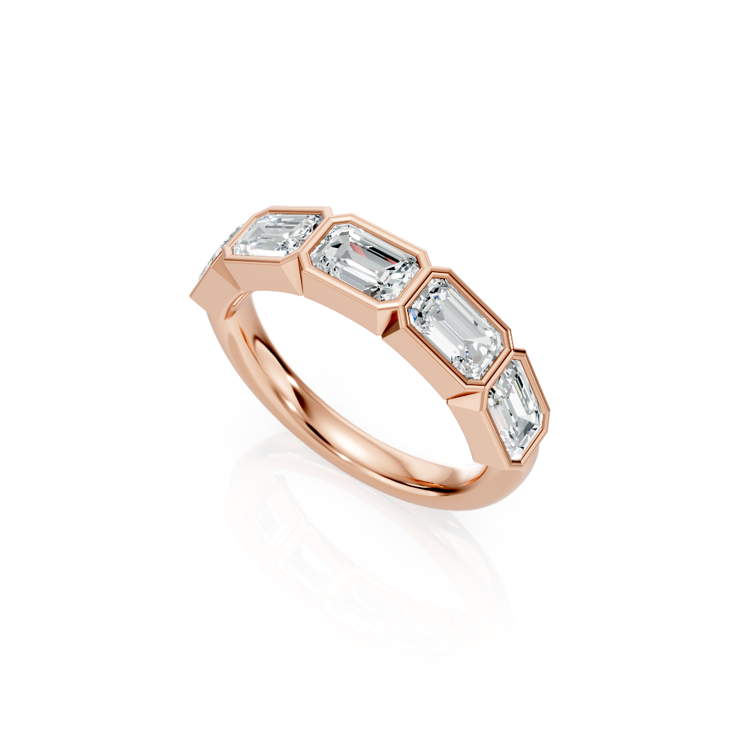 Five Stone Bezel Ring