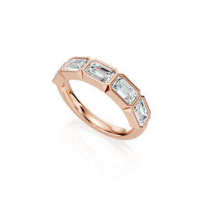 Five Stone Bezel Ring