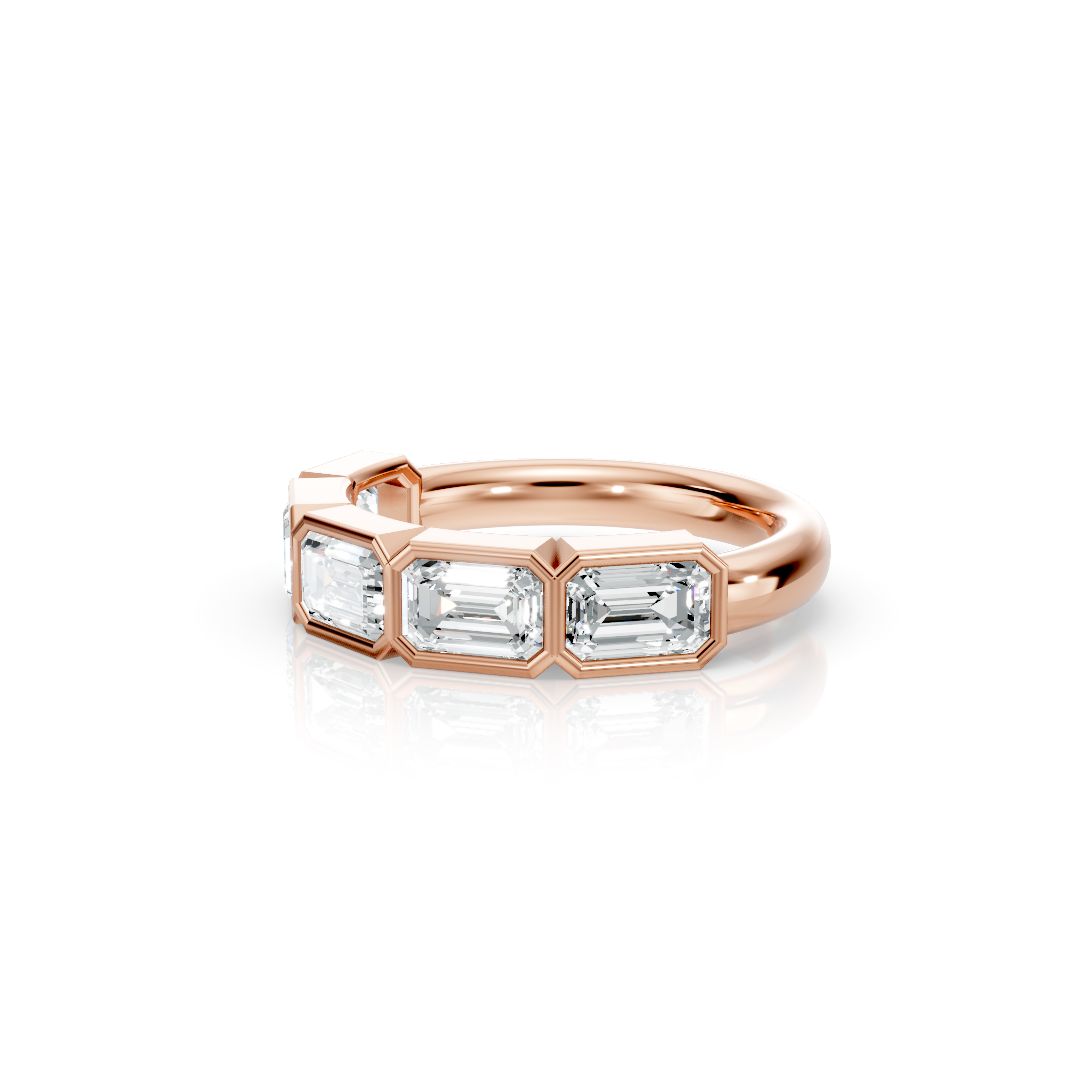 Five Stone Bezel Ring