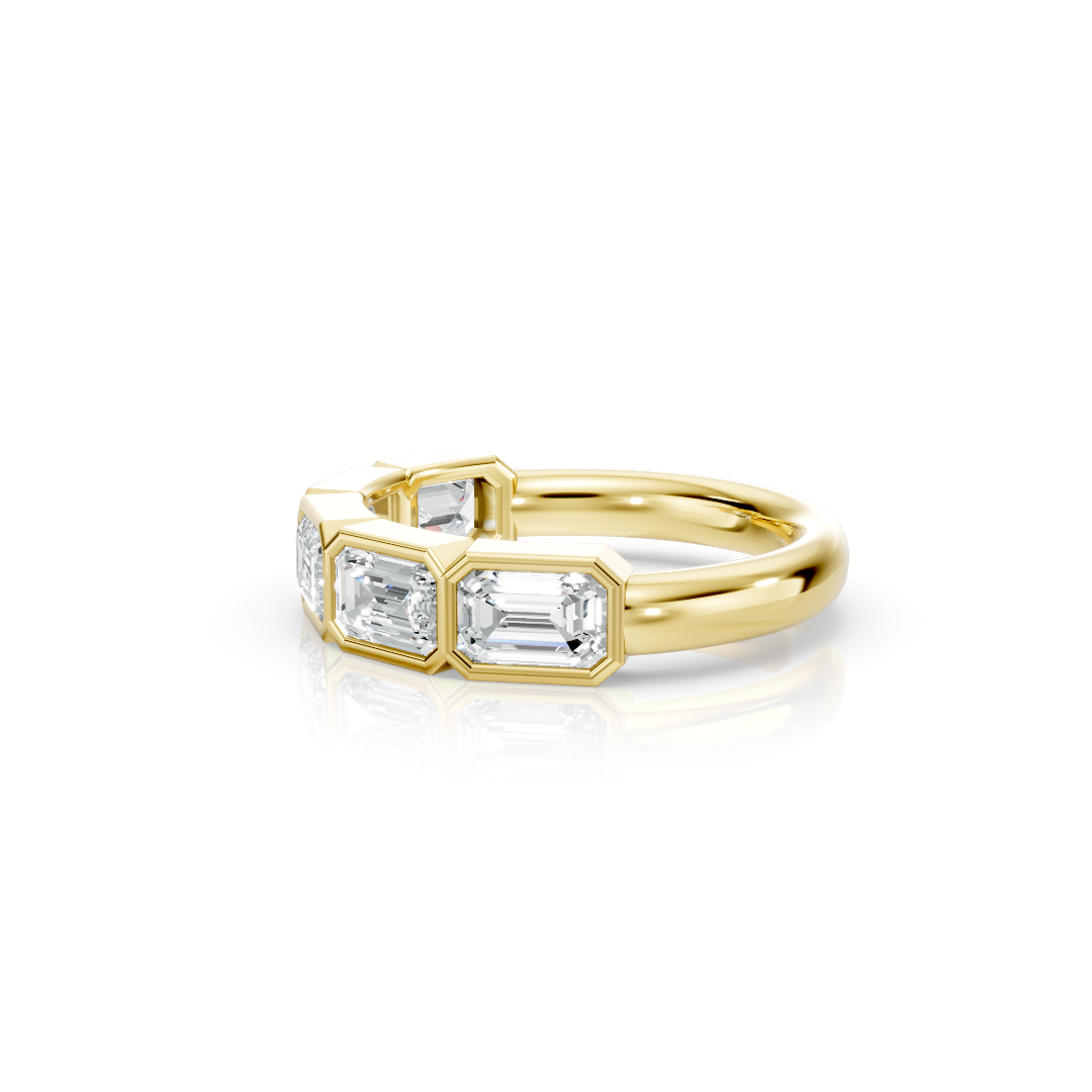 Five Stone Bezel Ring