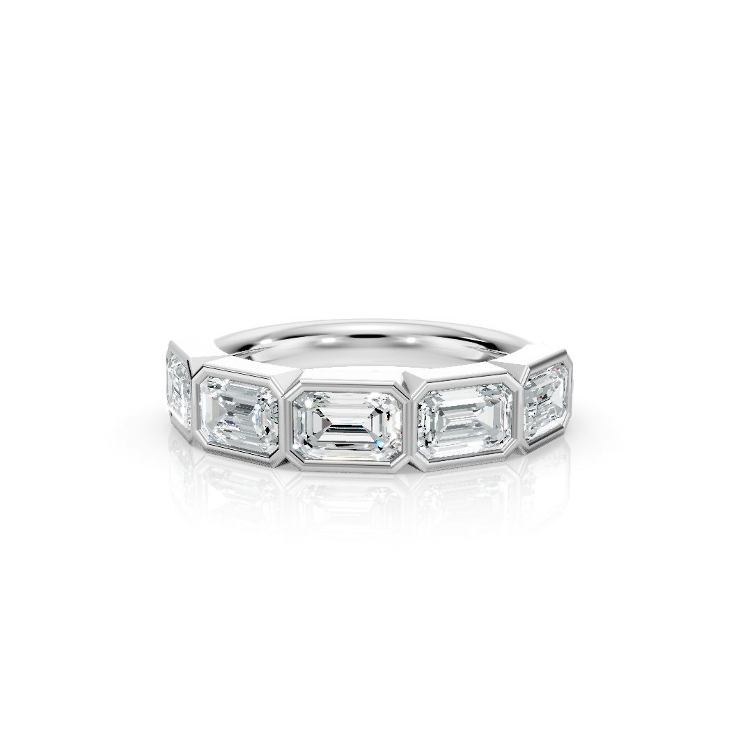 Five Stone Bezel Ring
