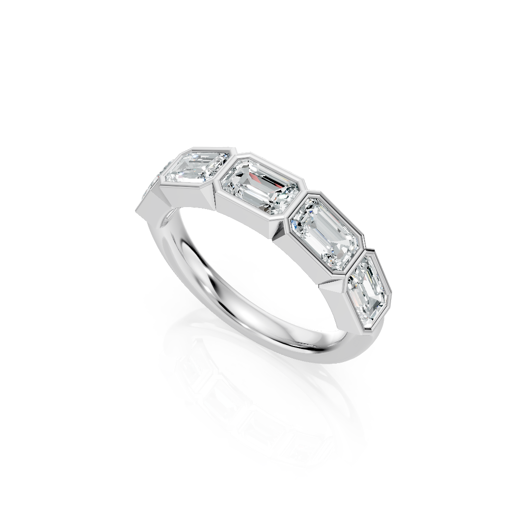 Five Stone Bezel Ring