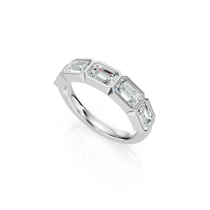 Five Stone Bezel Ring