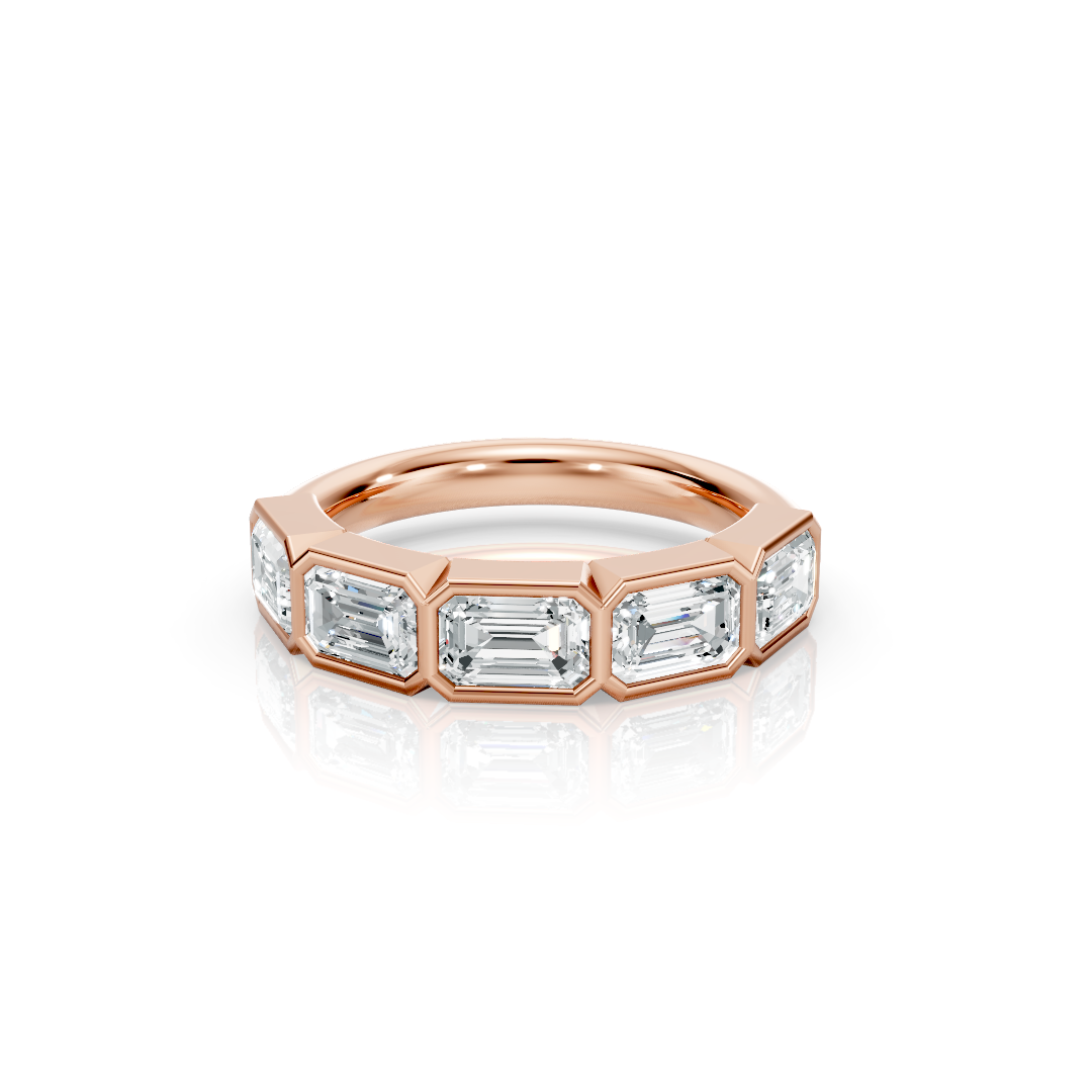 Five Stone Bezel Ring