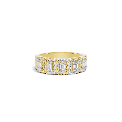 Five Stone Halo Ring