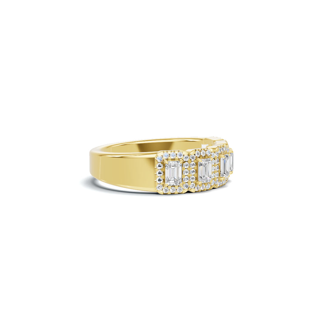Five Stone Halo Ring