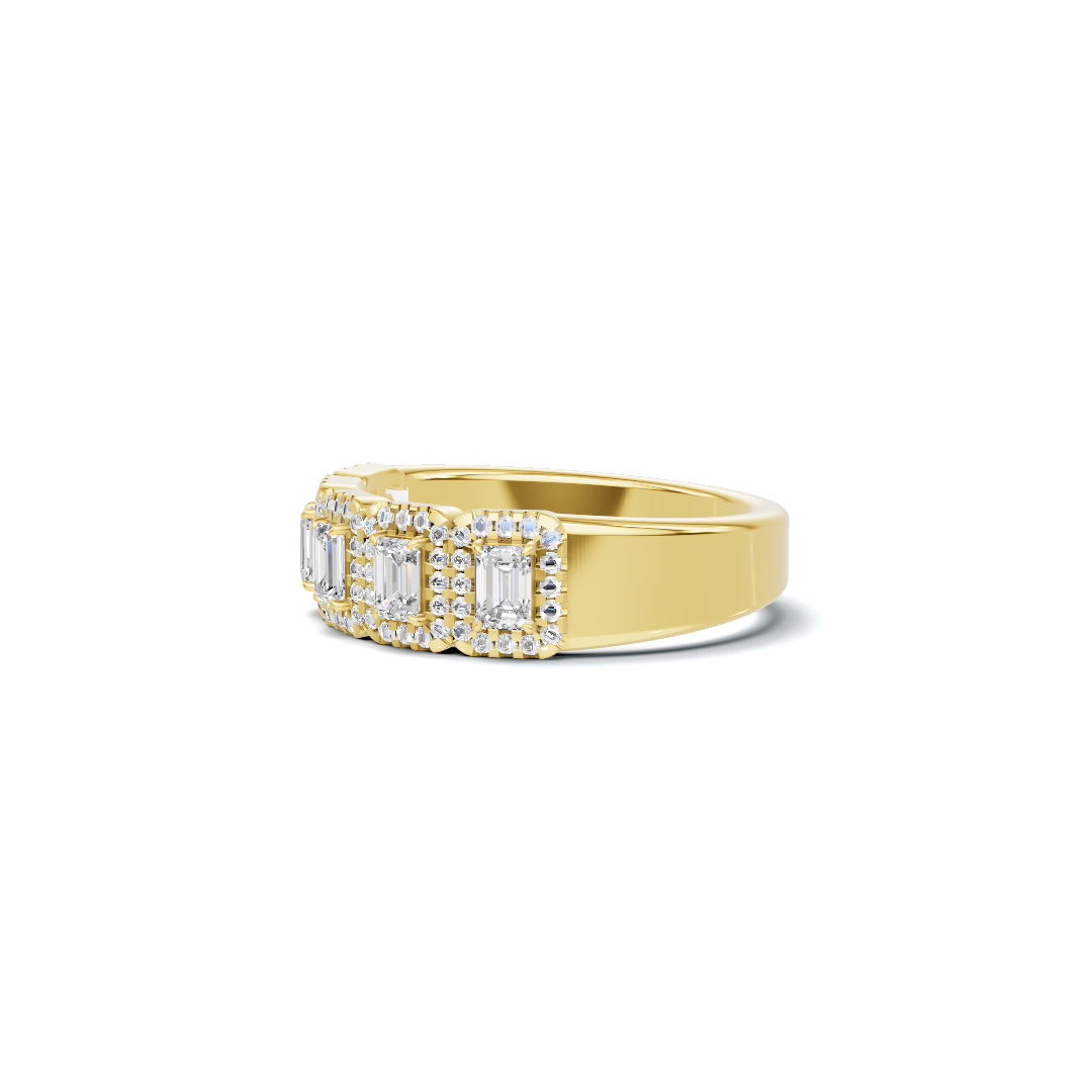 Five Stone Halo Ring