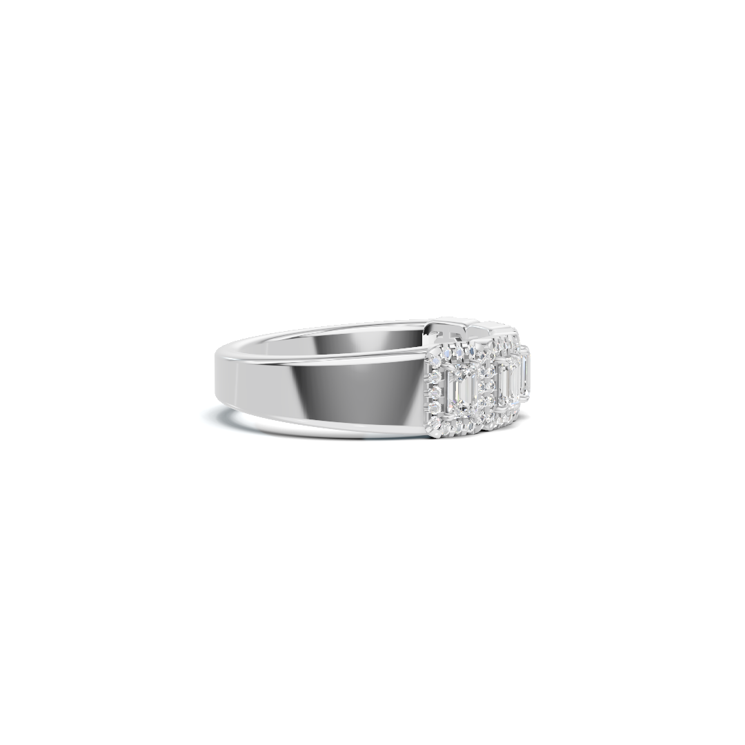 Five Stone Halo Ring