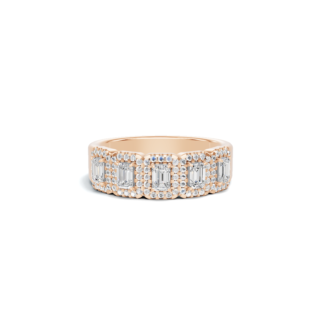 Five Stone Halo Ring