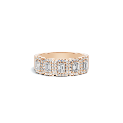 Five Stone Halo Ring