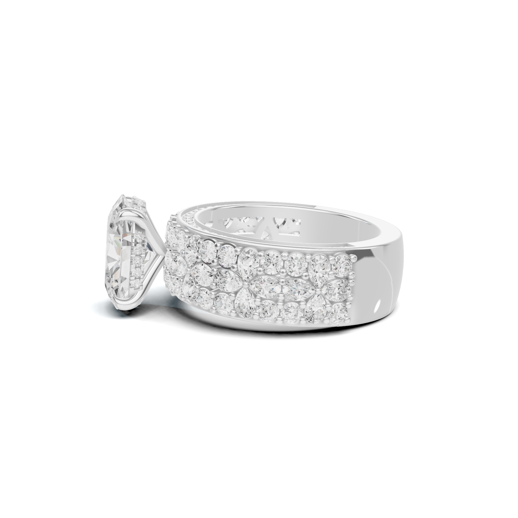 Floral Accented Ring