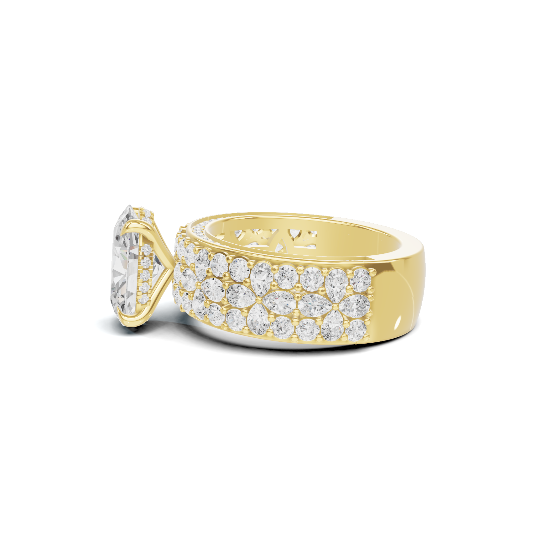 Floral Accented Ring