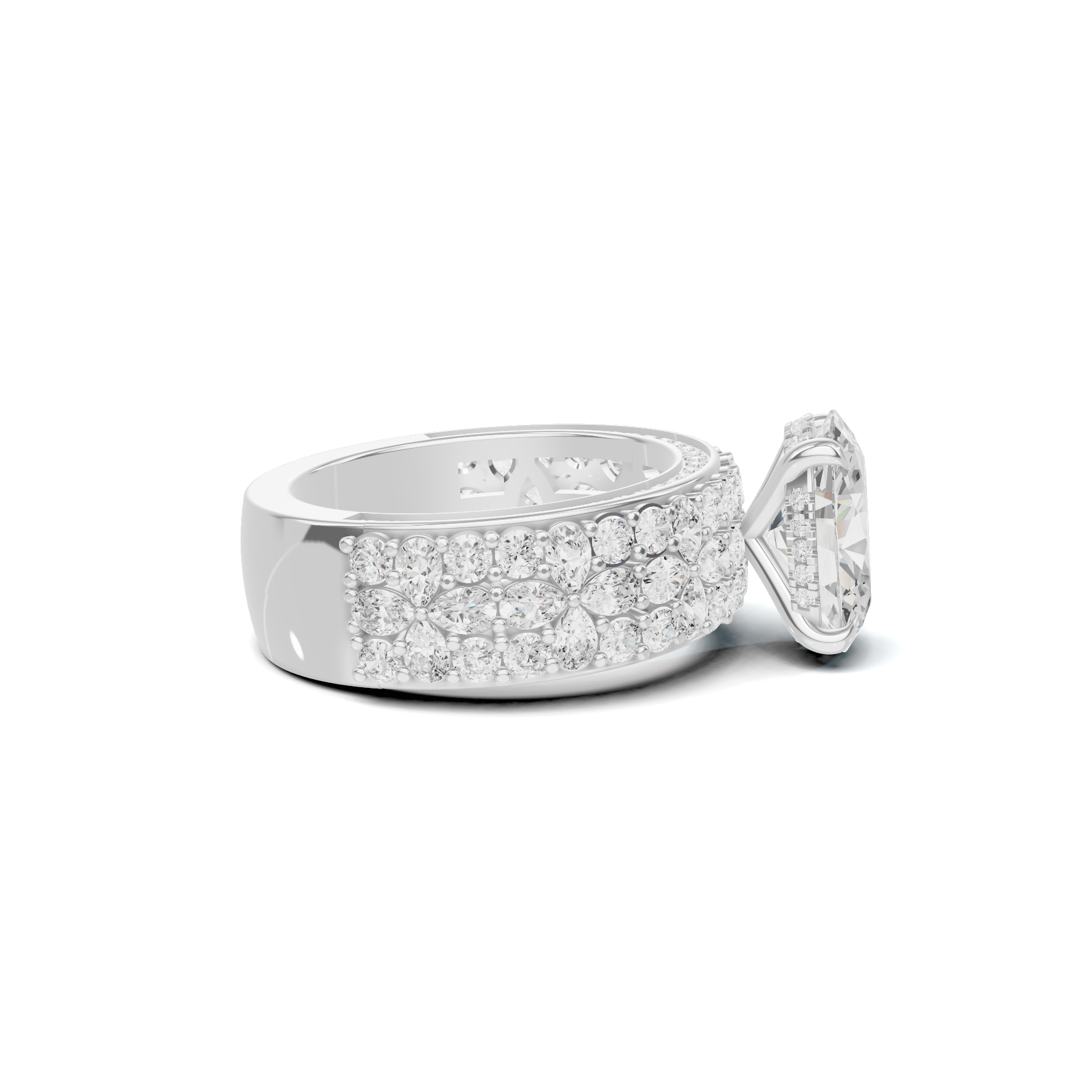 Floral Accented Ring