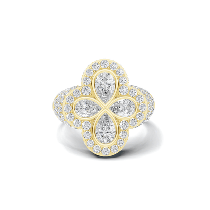 Floral Cluster Statement Ring