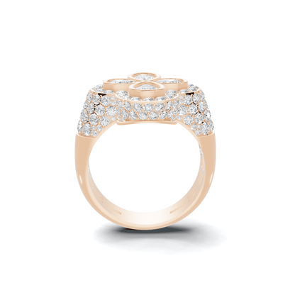 Floral Cluster Statement Ring