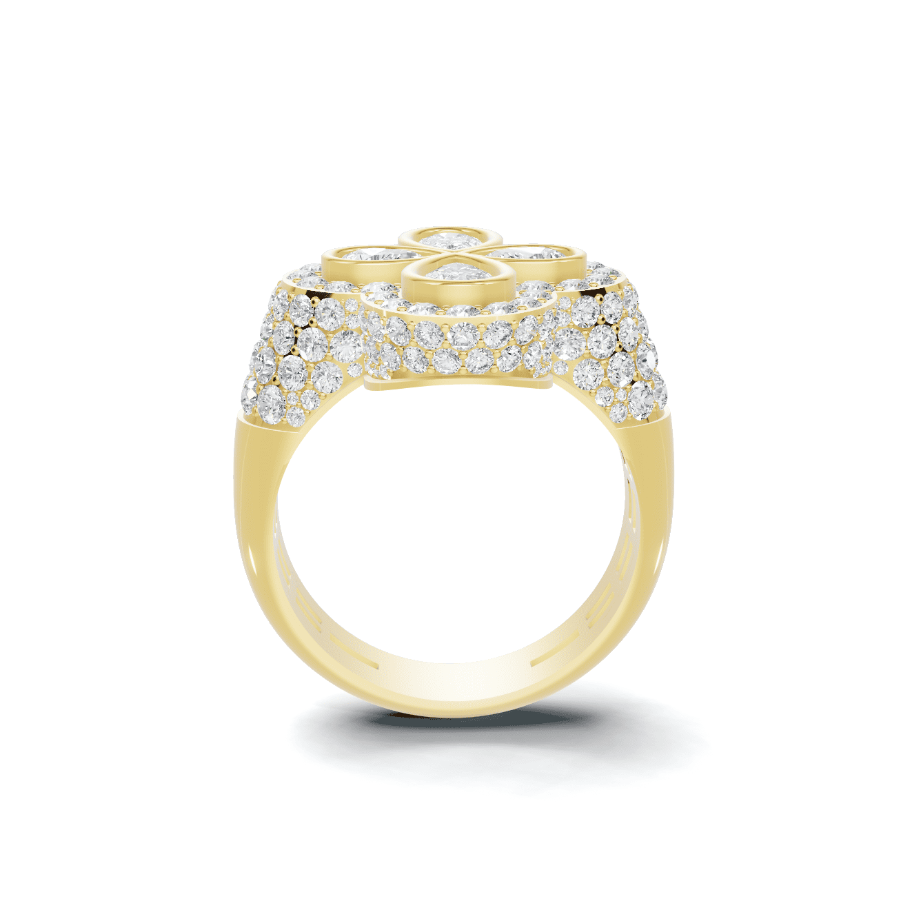 Floral Cluster Statement Ring