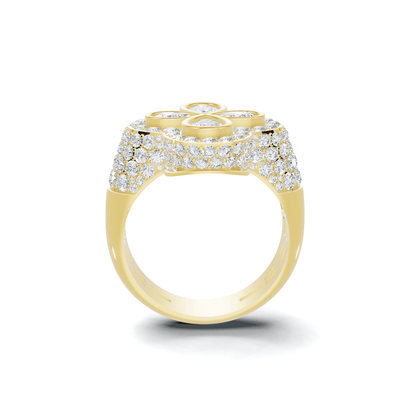 Floral Cluster Statement Ring