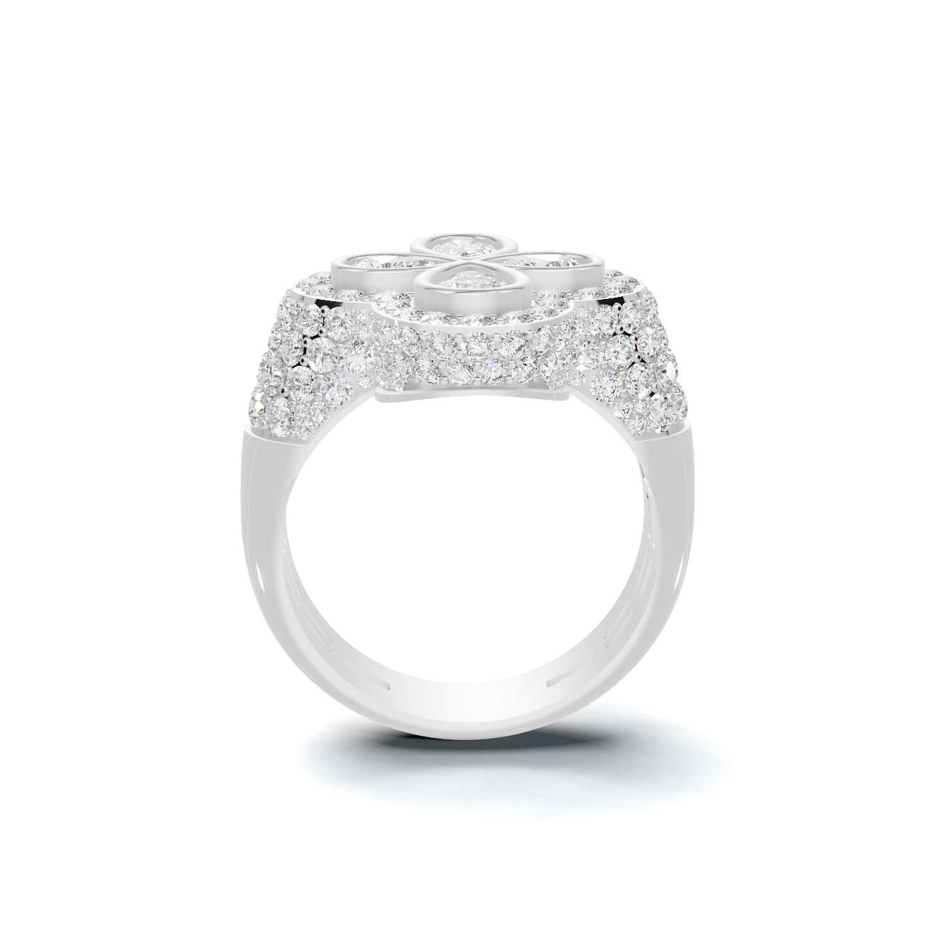 Floral Cluster Statement Ring