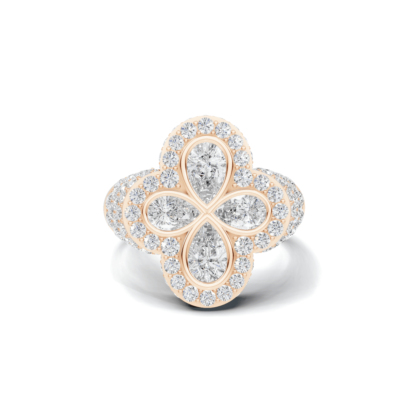Floral Cluster Statement Ring
