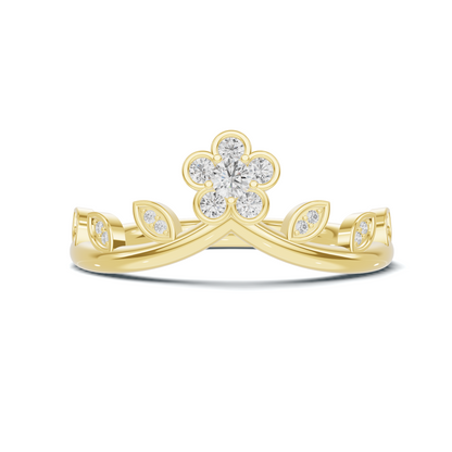 Floral Leaf Vine Ring