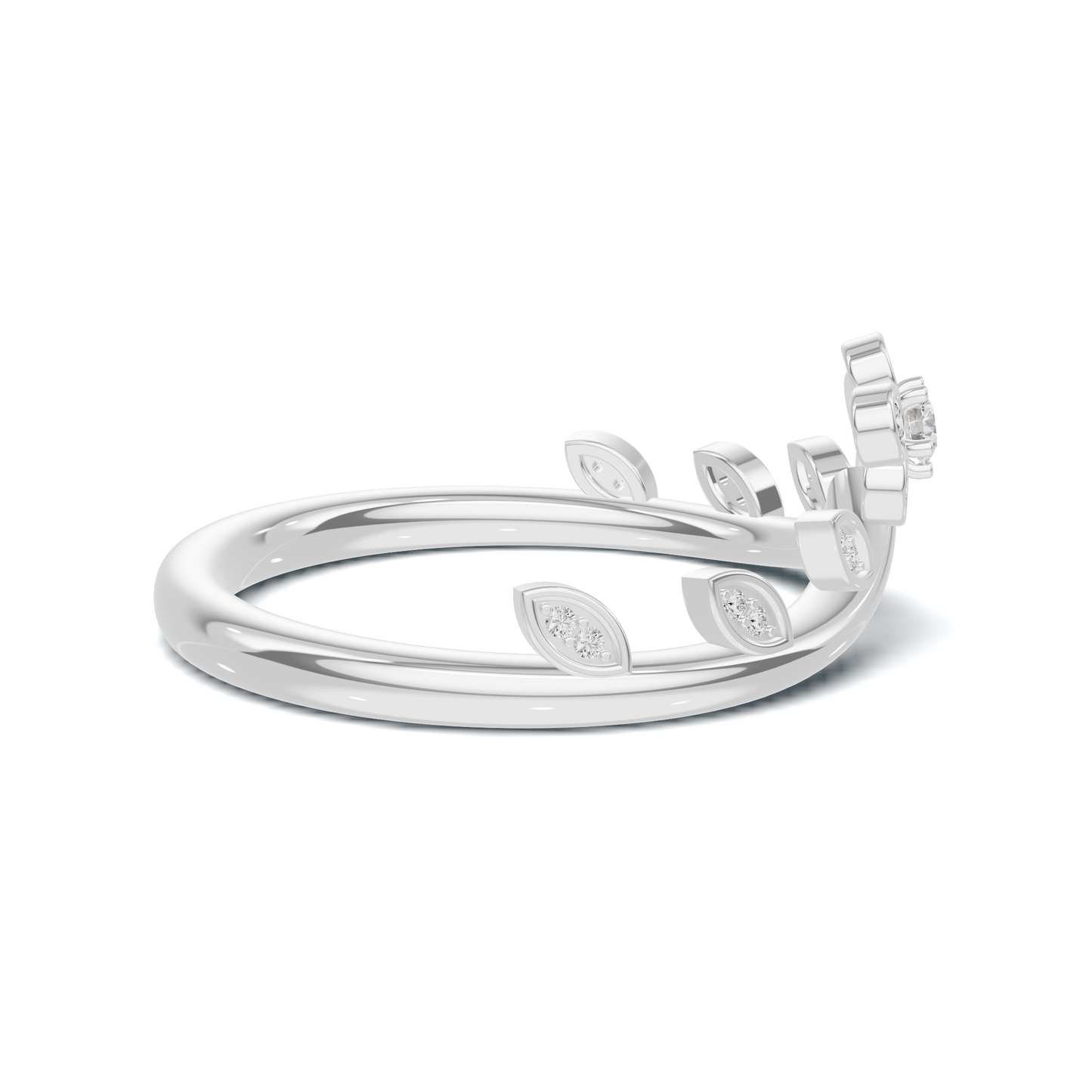 Floral Leaf Vine Ring