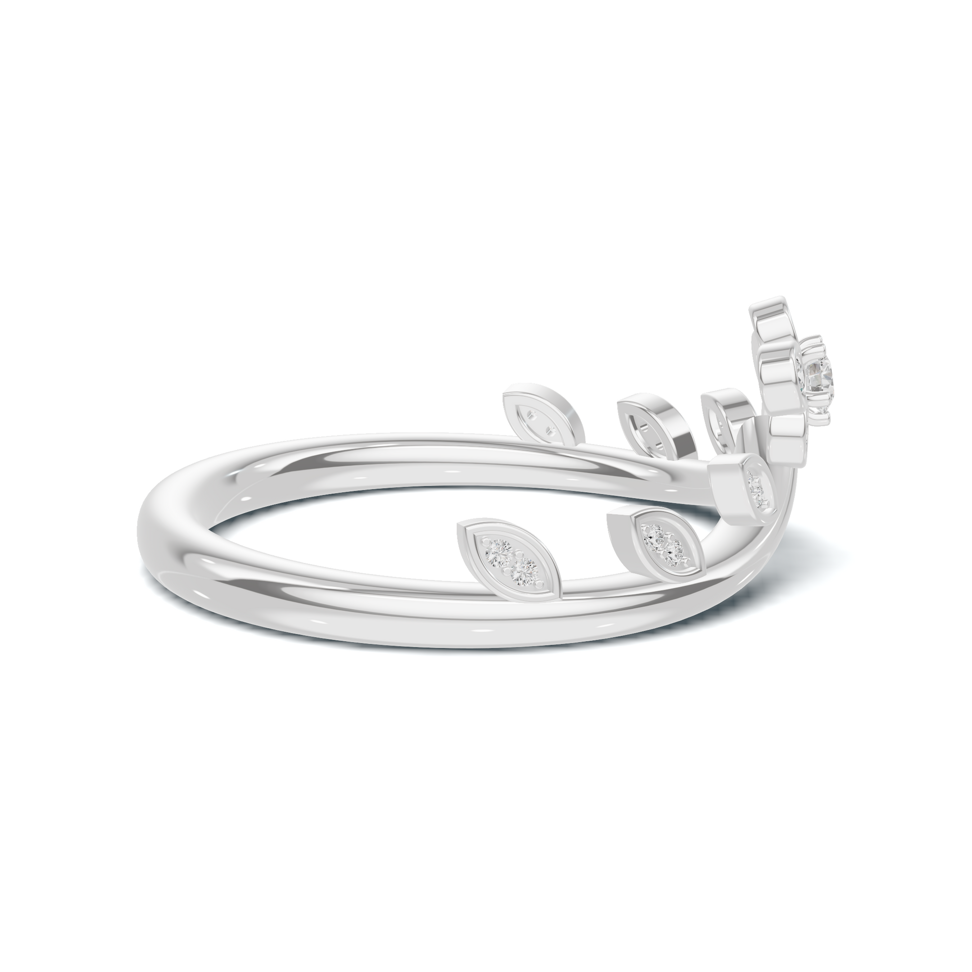 Floral Leaf Vine Ring
