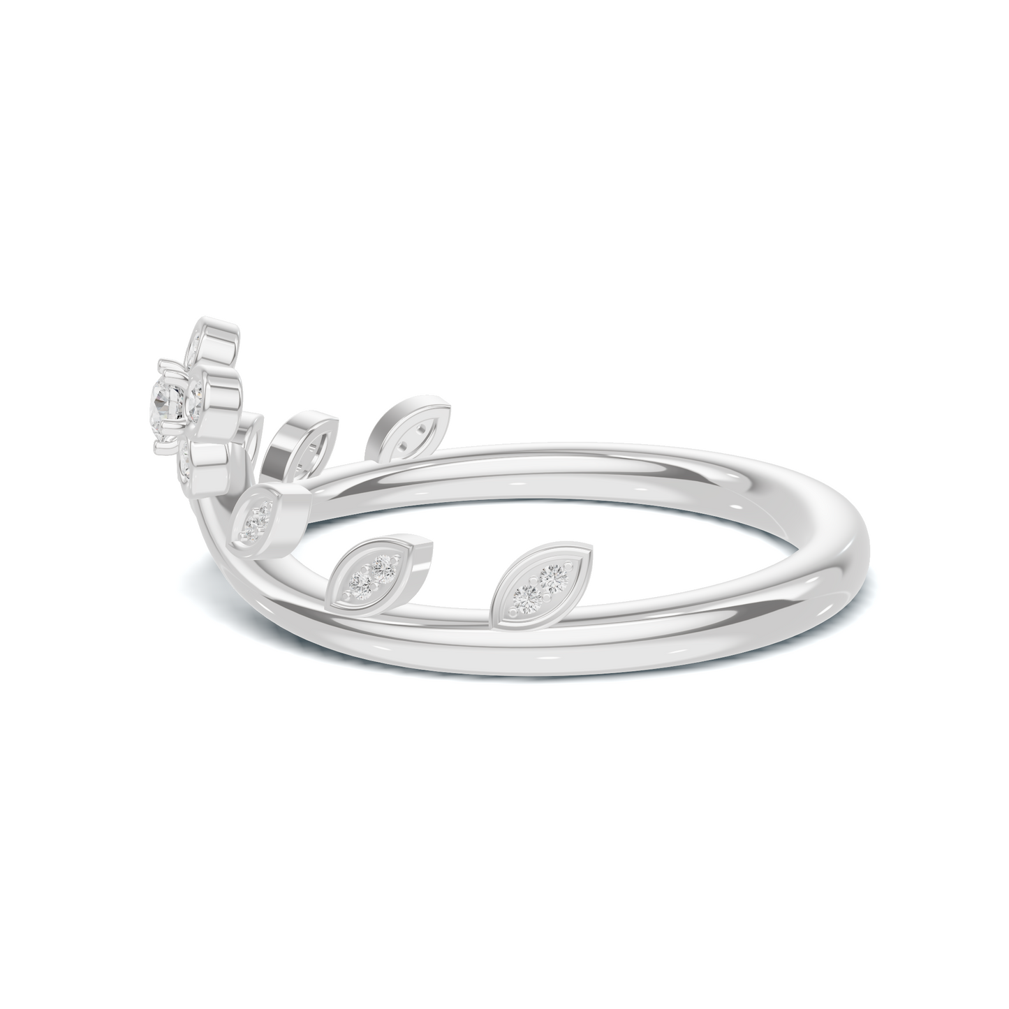 Floral Leaf Vine Ring