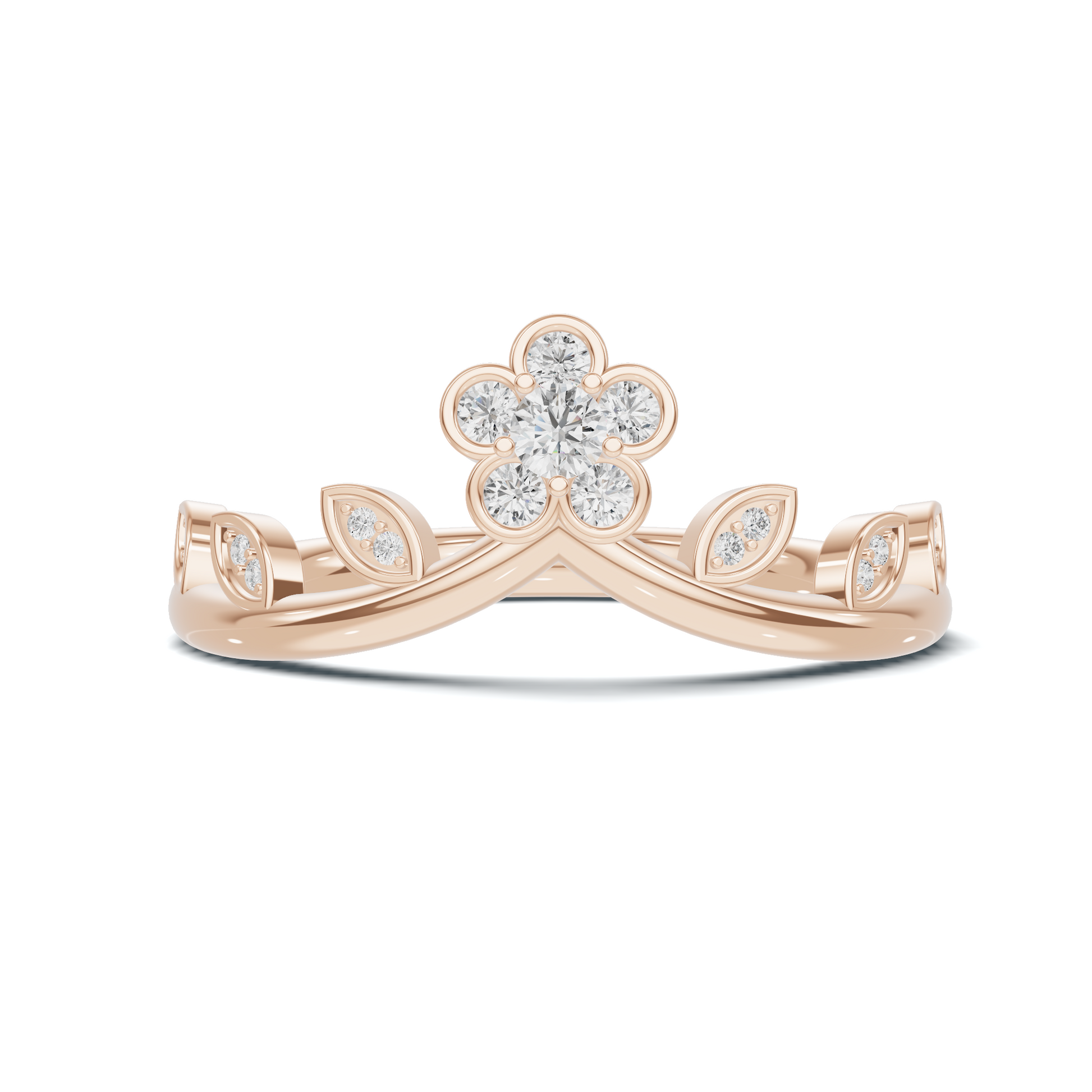Floral Leaf Vine Ring