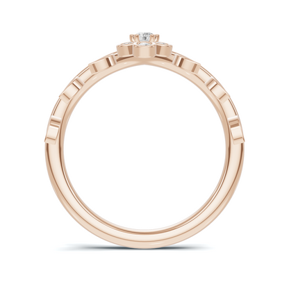 Floral Leaf Vine Ring