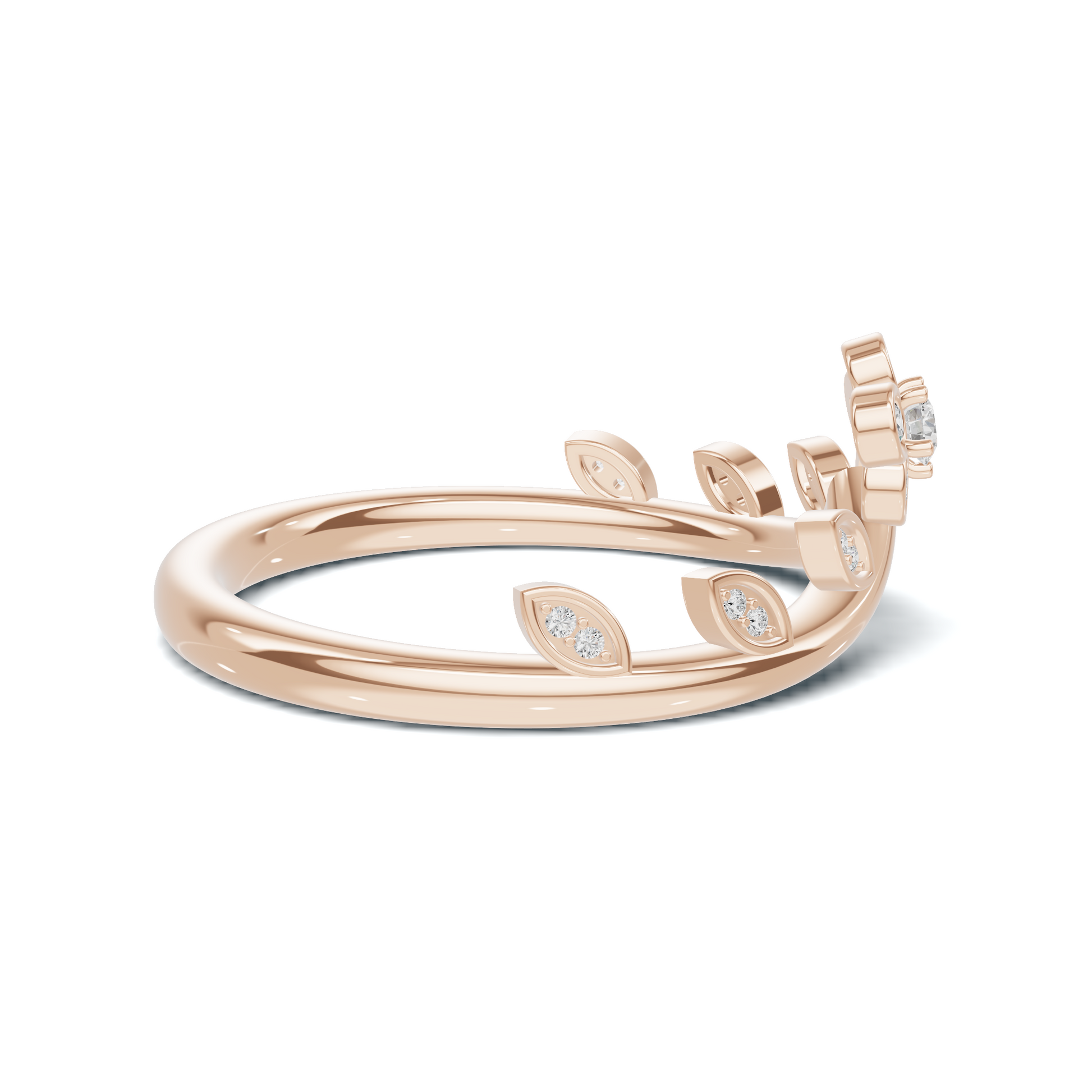 Floral Leaf Vine Ring