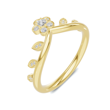 Floral Leaf Vine Ring