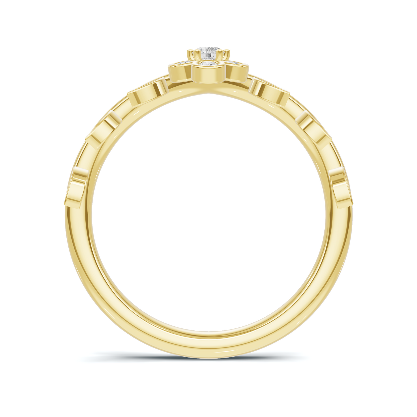Floral Leaf Vine Ring
