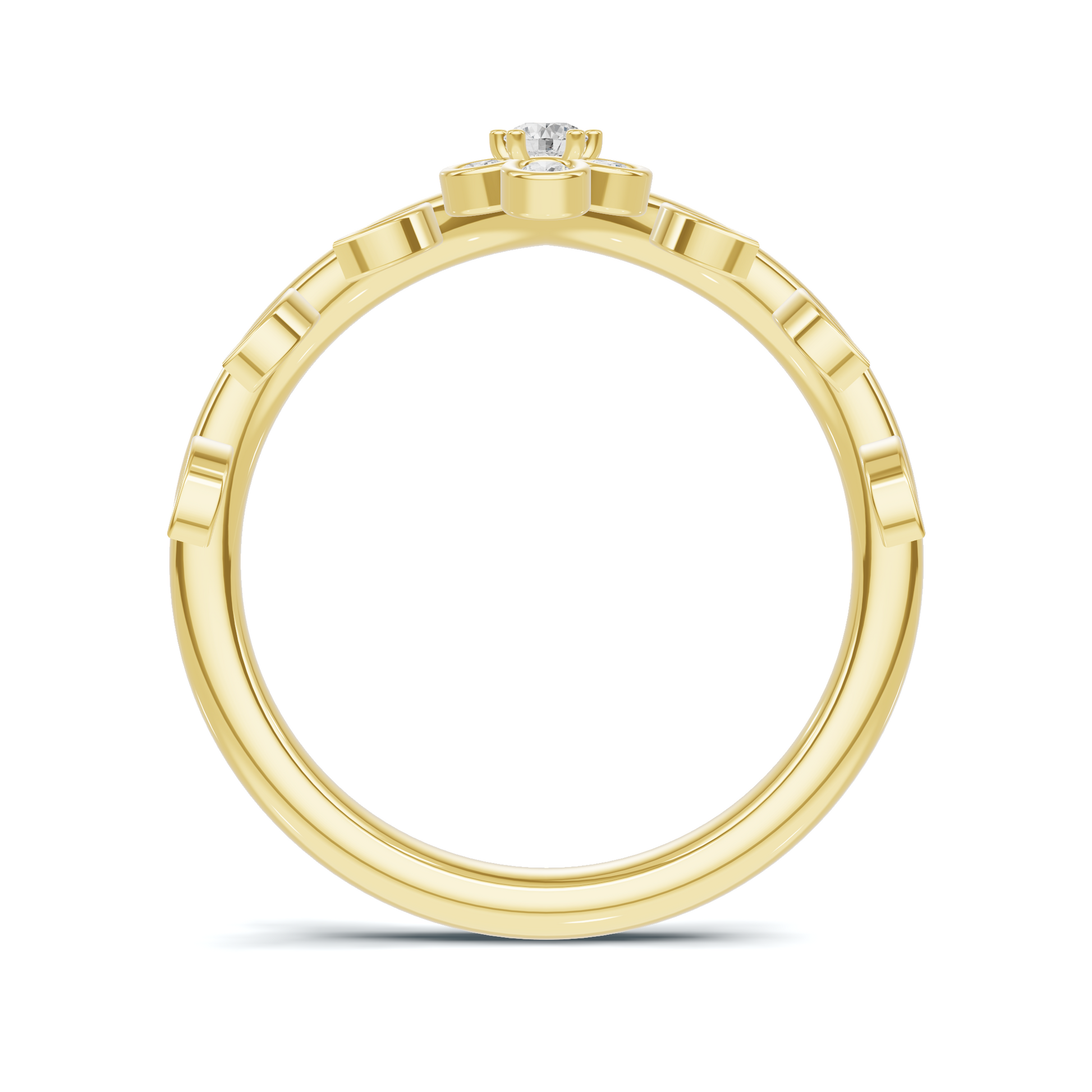 Floral Leaf Vine Ring