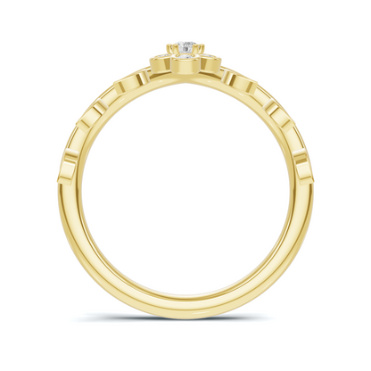 Floral Leaf Vine Ring
