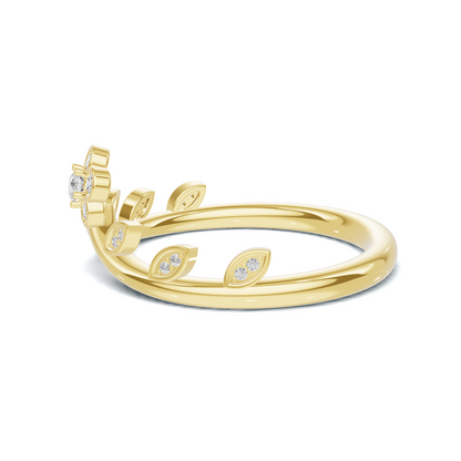 Floral Leaf Vine Ring