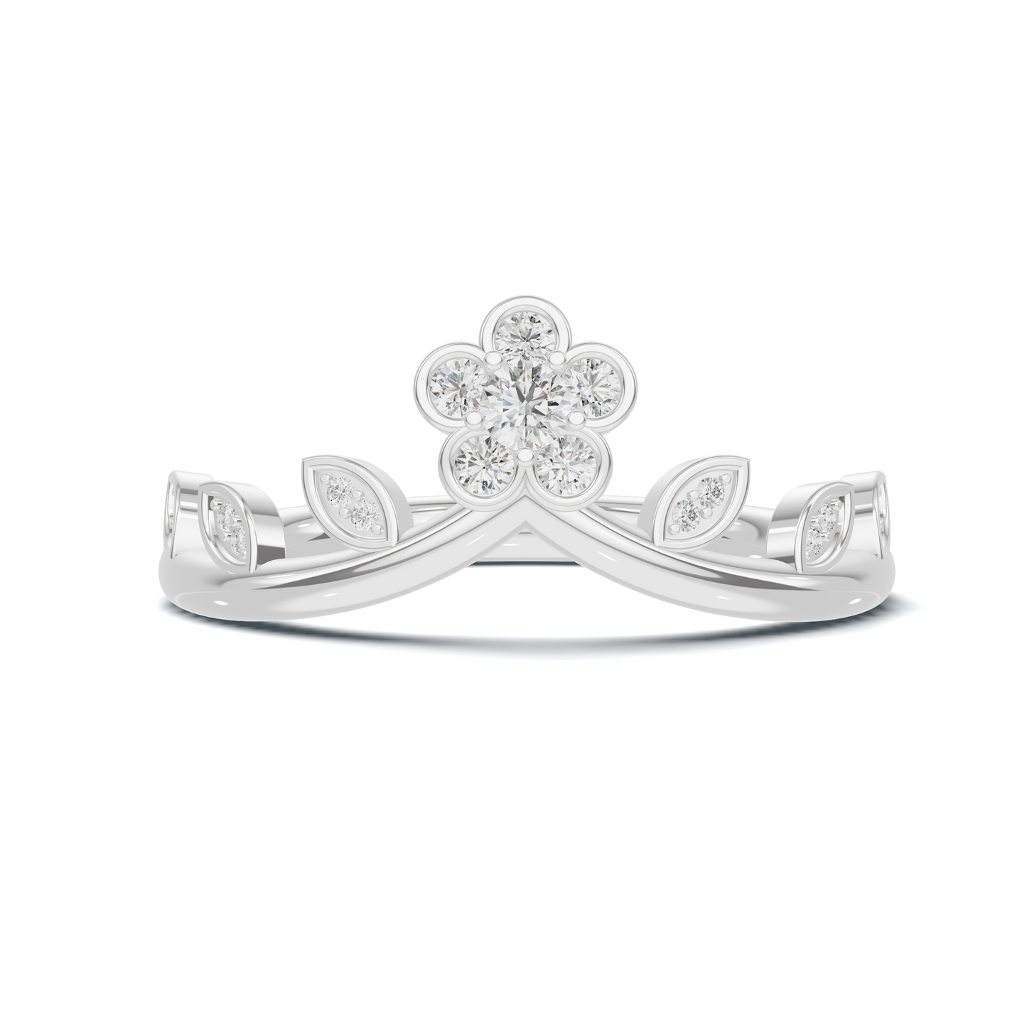 Floral Leaf Vine Ring