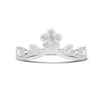 Floral Leaf Vine Ring