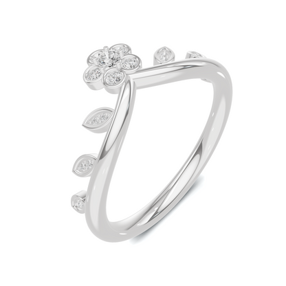 Floral Leaf Vine Ring