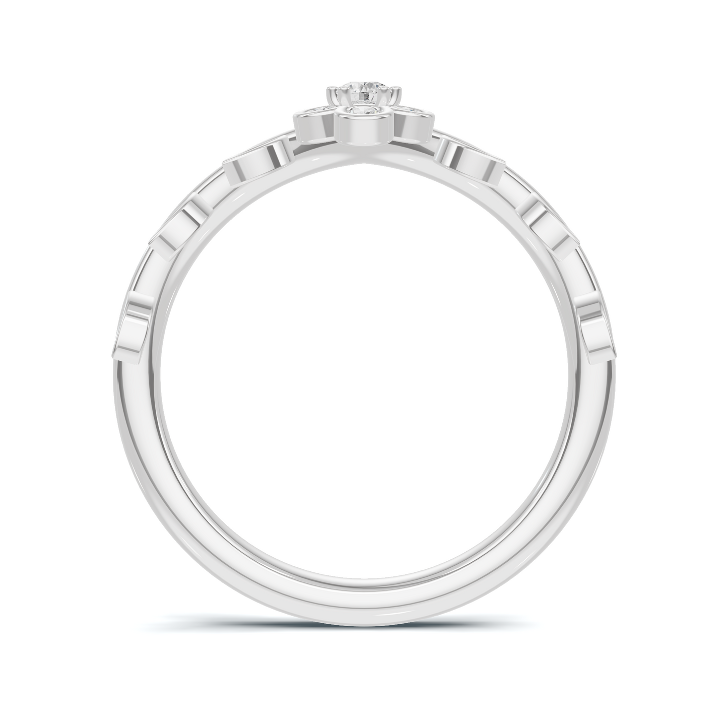 Floral Leaf Vine Ring