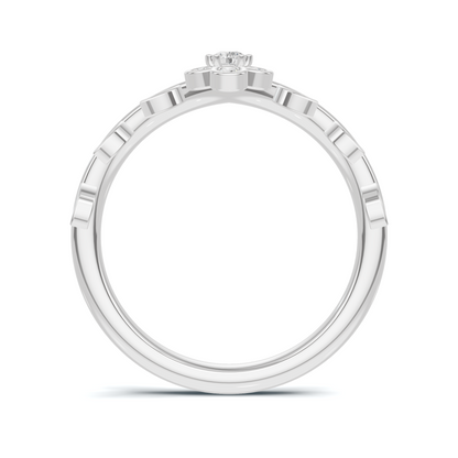 Floral Leaf Vine Ring