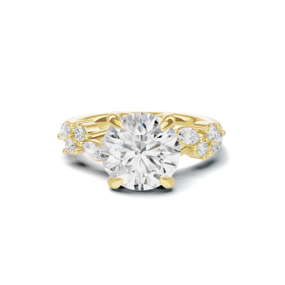 Floral Marquise Accent Ring